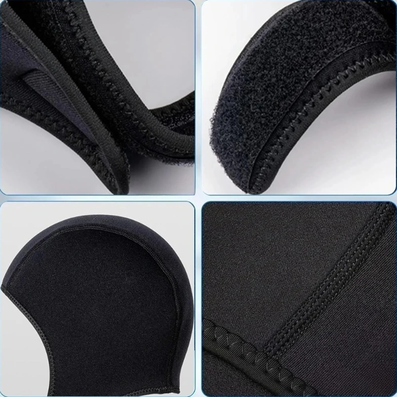 Cagoule de plongée en néoprène 3 mm, Combinaison Thermique, Bonnet Extensible, Bain avec mentonnière, Surf, for Hommes et Femmes