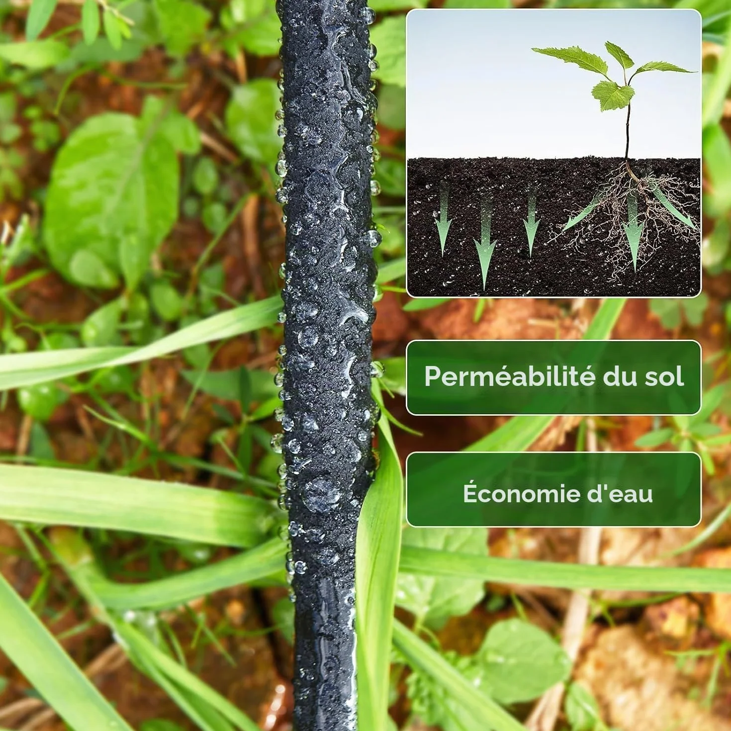 Tuyau Poreux Microporeux pour Irrigation Goutte à Goutte 50m