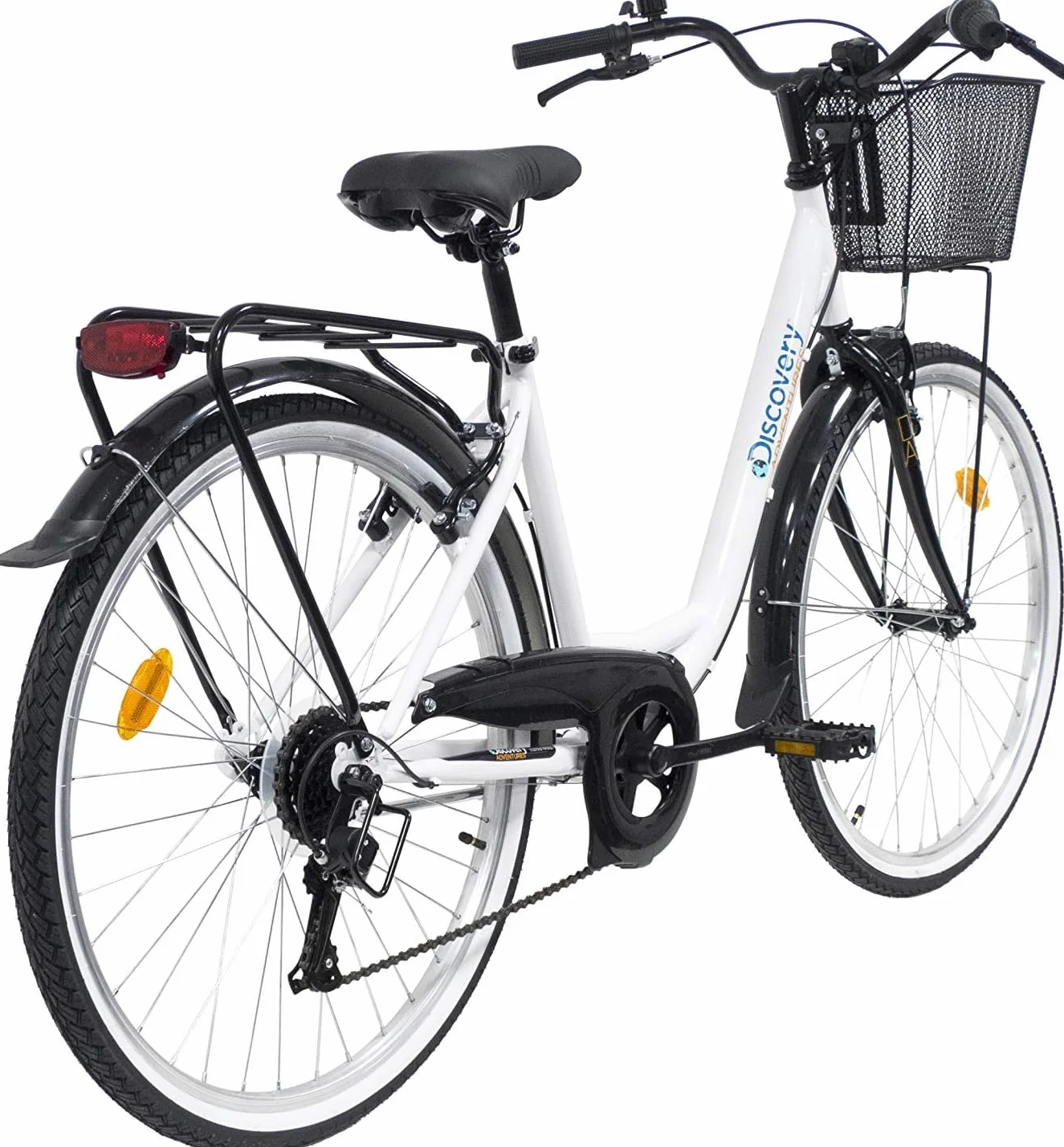 VTC 26' Femme Discovery Adventures - 6 Vitesses Shimano TY21 - Equipement City, Blanc