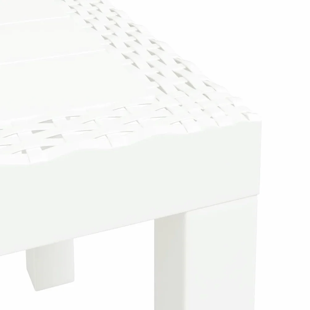 vidaXL Table de Jardin Blanc 59x47x40 cm PP