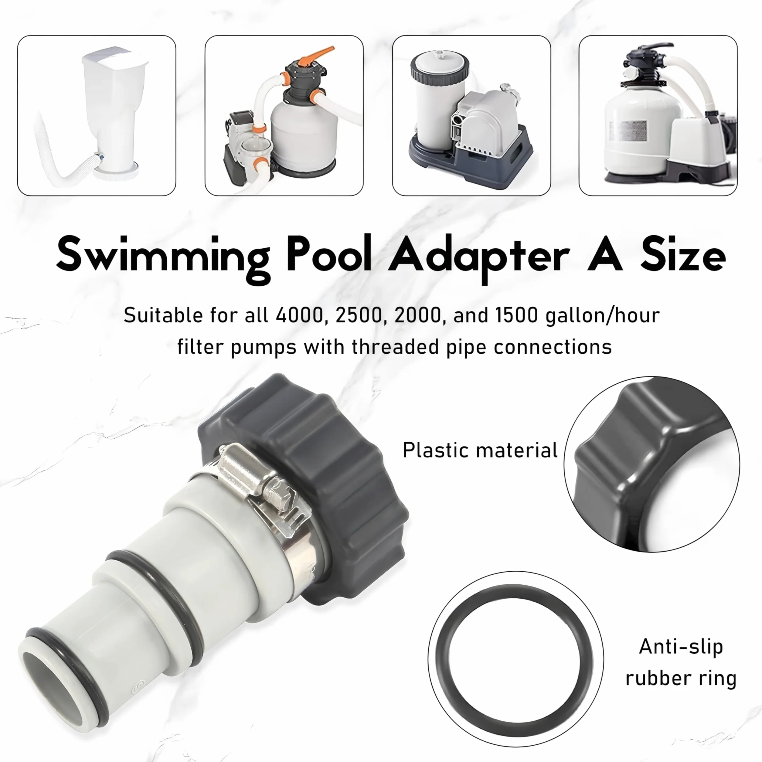 Intex Adaptateur Tuyau Piscine Ø 32 38 mm Raccord