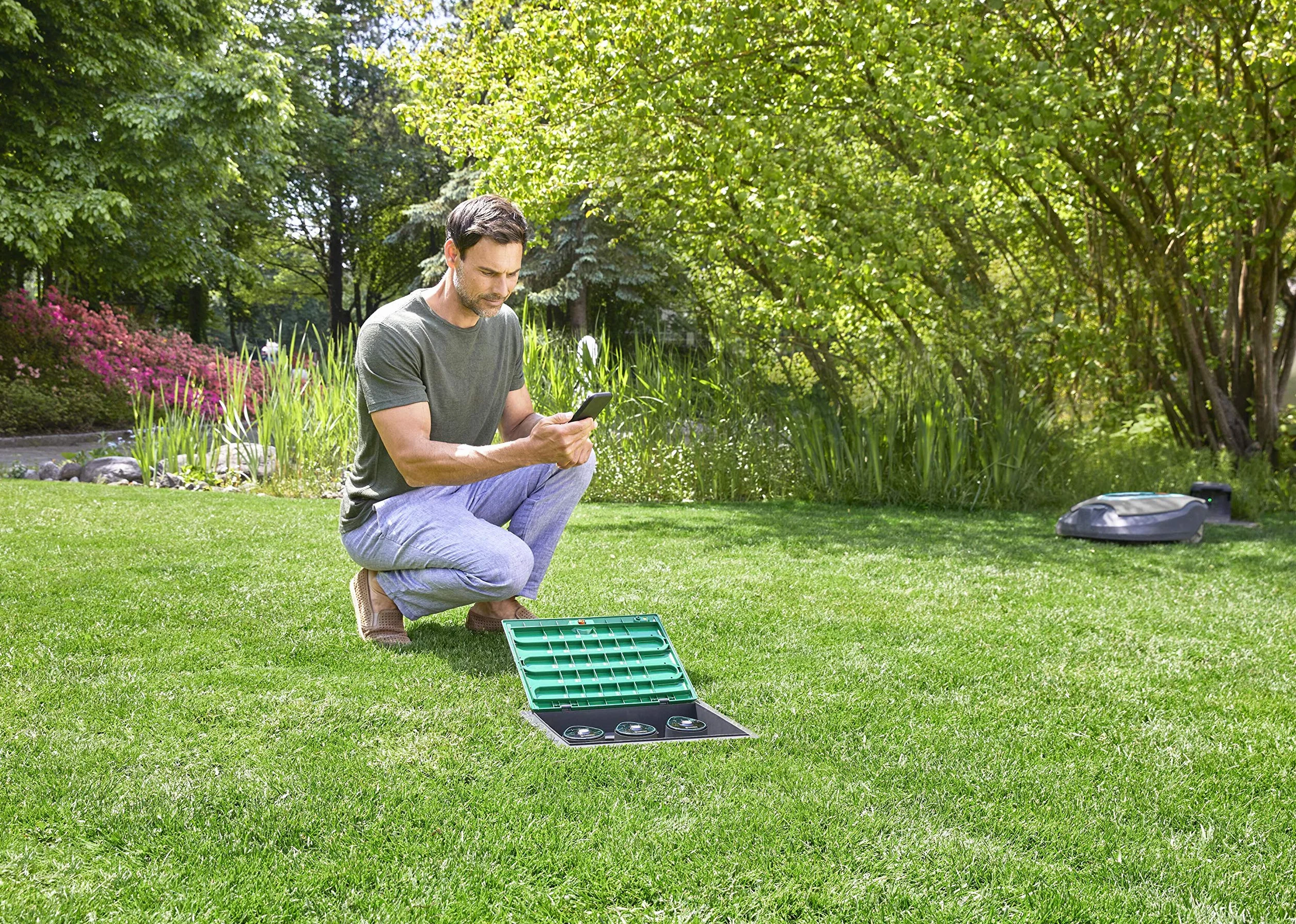 Gardena Boîtier de commande Bluetooth 9 V arrosage automatique configurable via appli sans câble