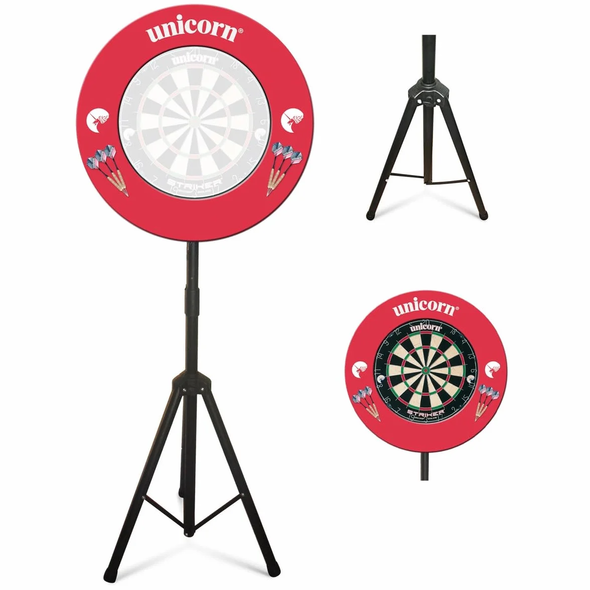 UNICORN Dartmate Support pour cible de fléchettes Trépied autonome Pliable portable