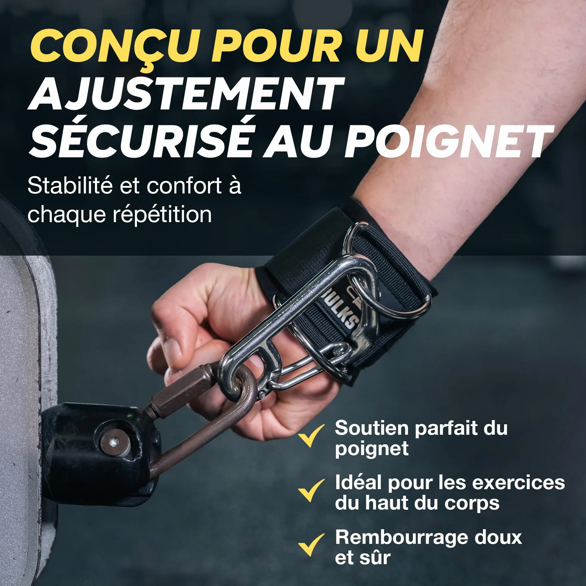 Sangle Poignet Musculation Poulie - Poignée Musculation - Accessoires Poulie Fitness