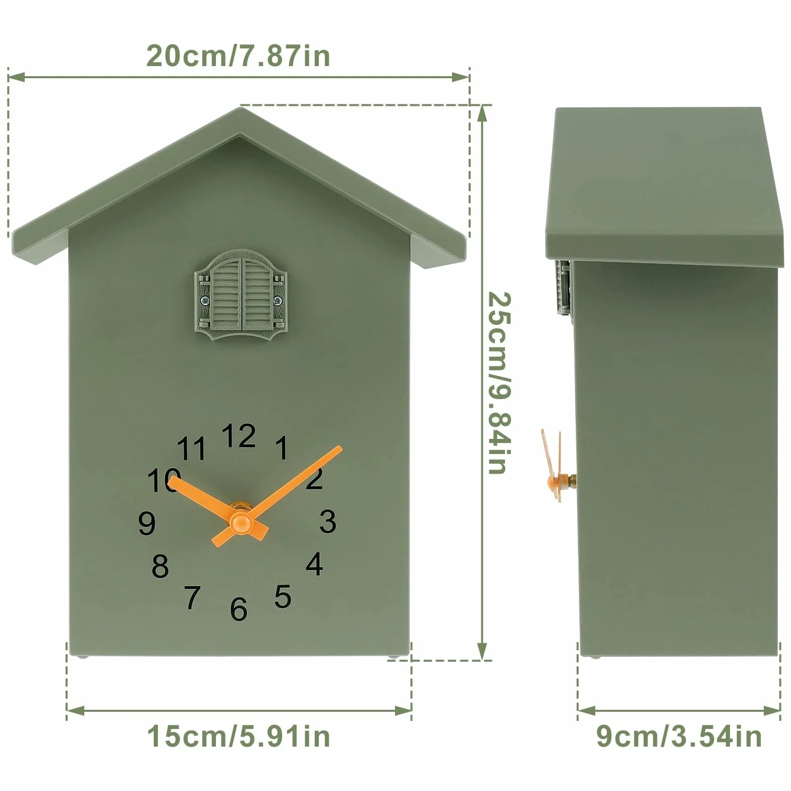 Horloge à coucou moderne murale avec pendule et carillon, décoration maison salon cuisine bureau