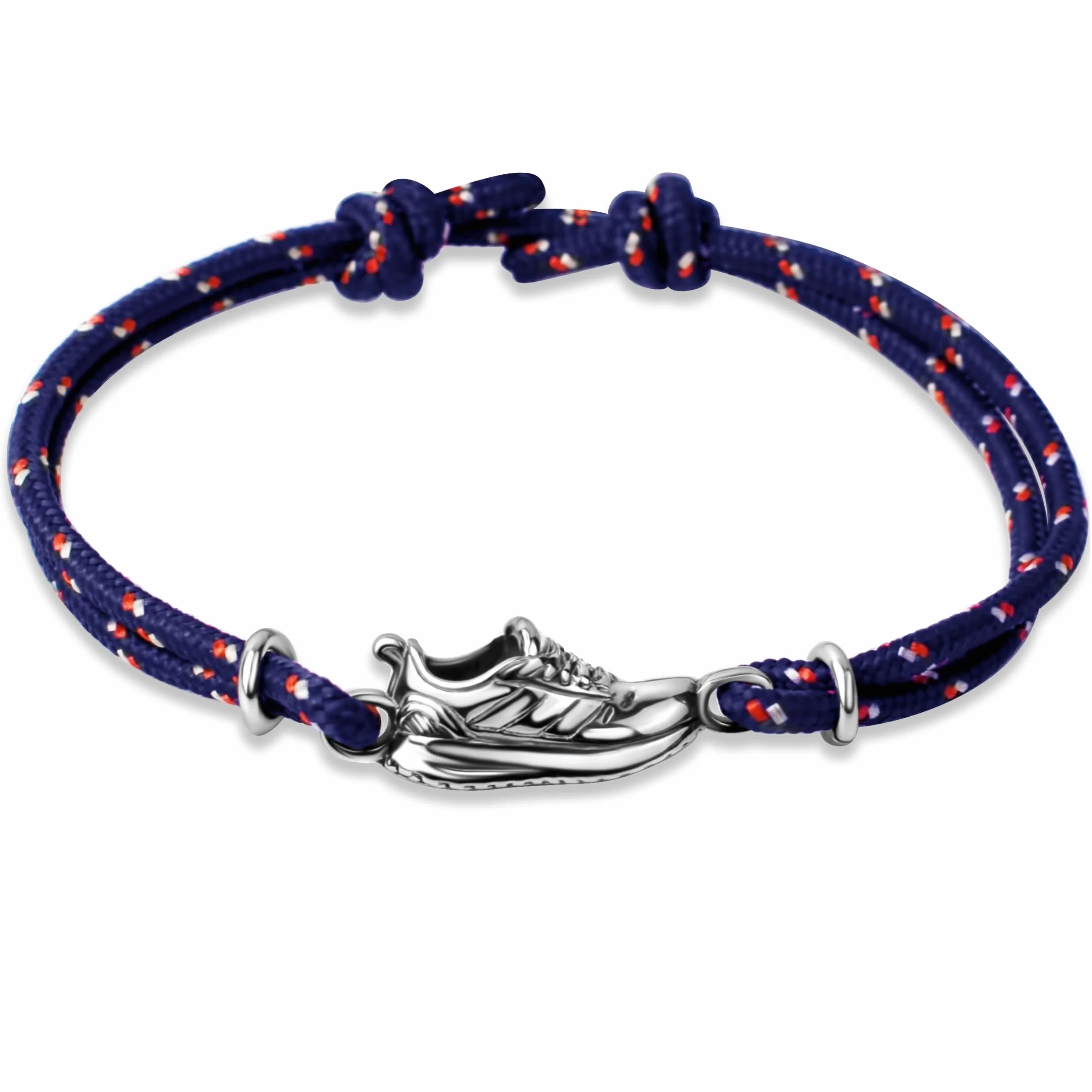ERNESTINE - Bracelet running réglable cordon acier inoxydable basket course à pied - idée cadeau homme femme - idée cadeau runner sport accessoire poignet bijou original - bracelet homme course à pied
