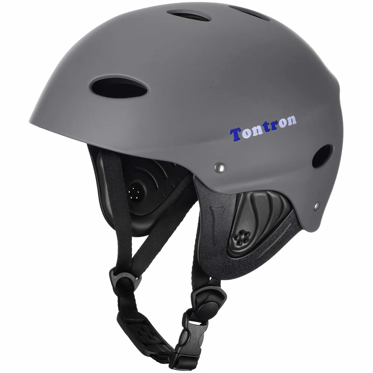 Tontron Classic Wakeboard kayak kitesurf Casque de sport nautique (gris mat, L)