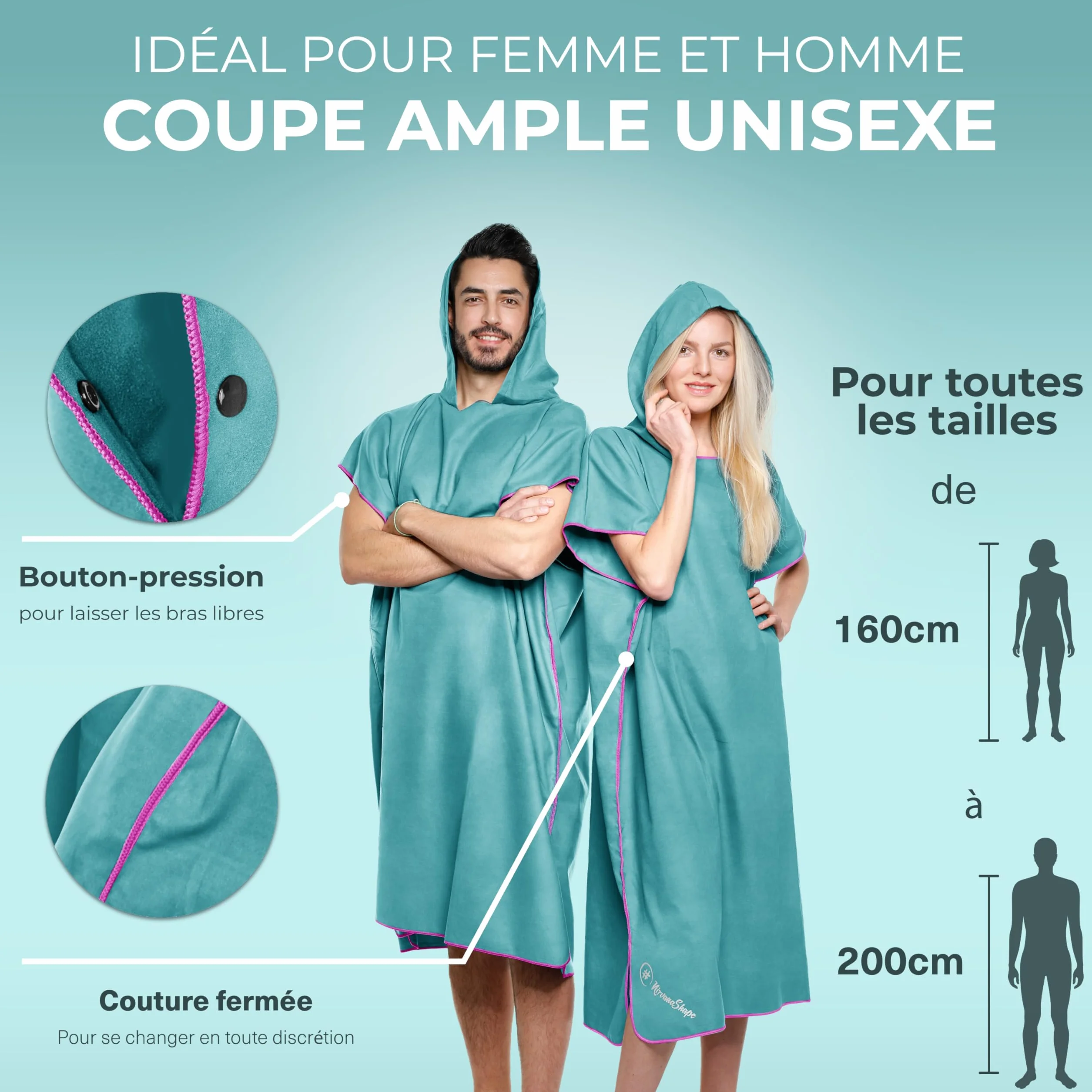 NirvanaShape Serviettes Microfibre, absorbantes, légères, à séchage Rapide, draps de Bain, Serviettes de Voyage, Serviettes de Sport, Idéales pour Les Voyages, Le Sport, Le Yoga, Le Sauna