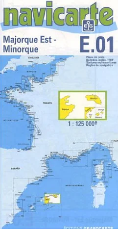 Carte marine Majorque Est Minorque