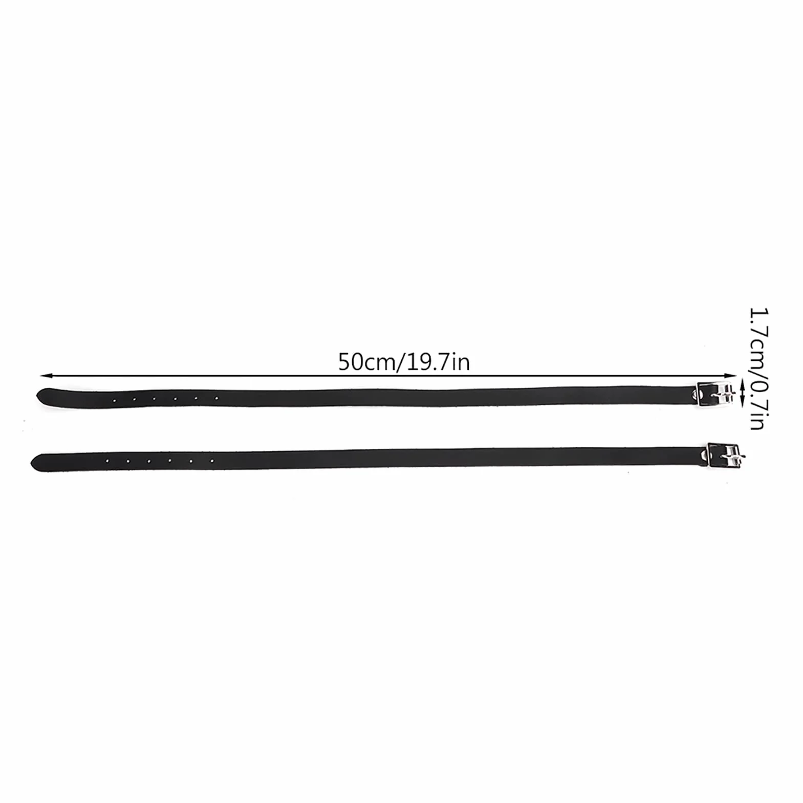 Sangle D'éperons en Cuir,2Pcs Lanières Réglables Étrivières Courroies Allongées Boucle en Acier Inoxydable Équitation Fixation sur Bottes de Cowboy pour Contrôle L'équitation Sports 50cm