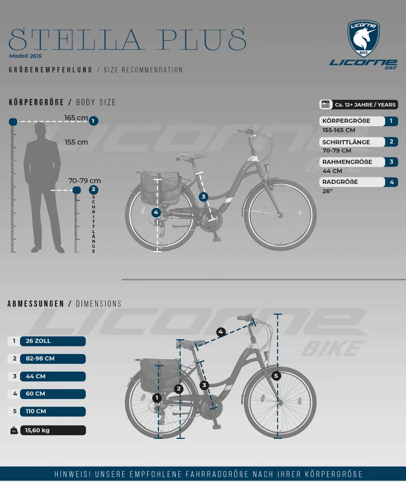 Licorne Bike Stella Plus City Bike aluminium 26" 28" 21 vitesses Vélo hollandais StVZO