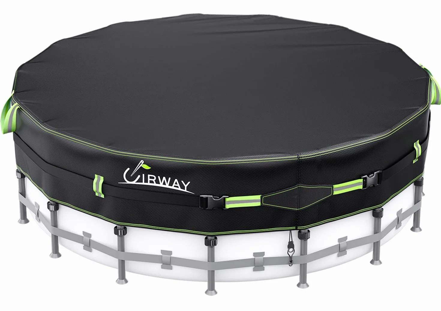 UIRWAY Bâche de Piscine Ronde 427cm 500D Protection UV Renforcée