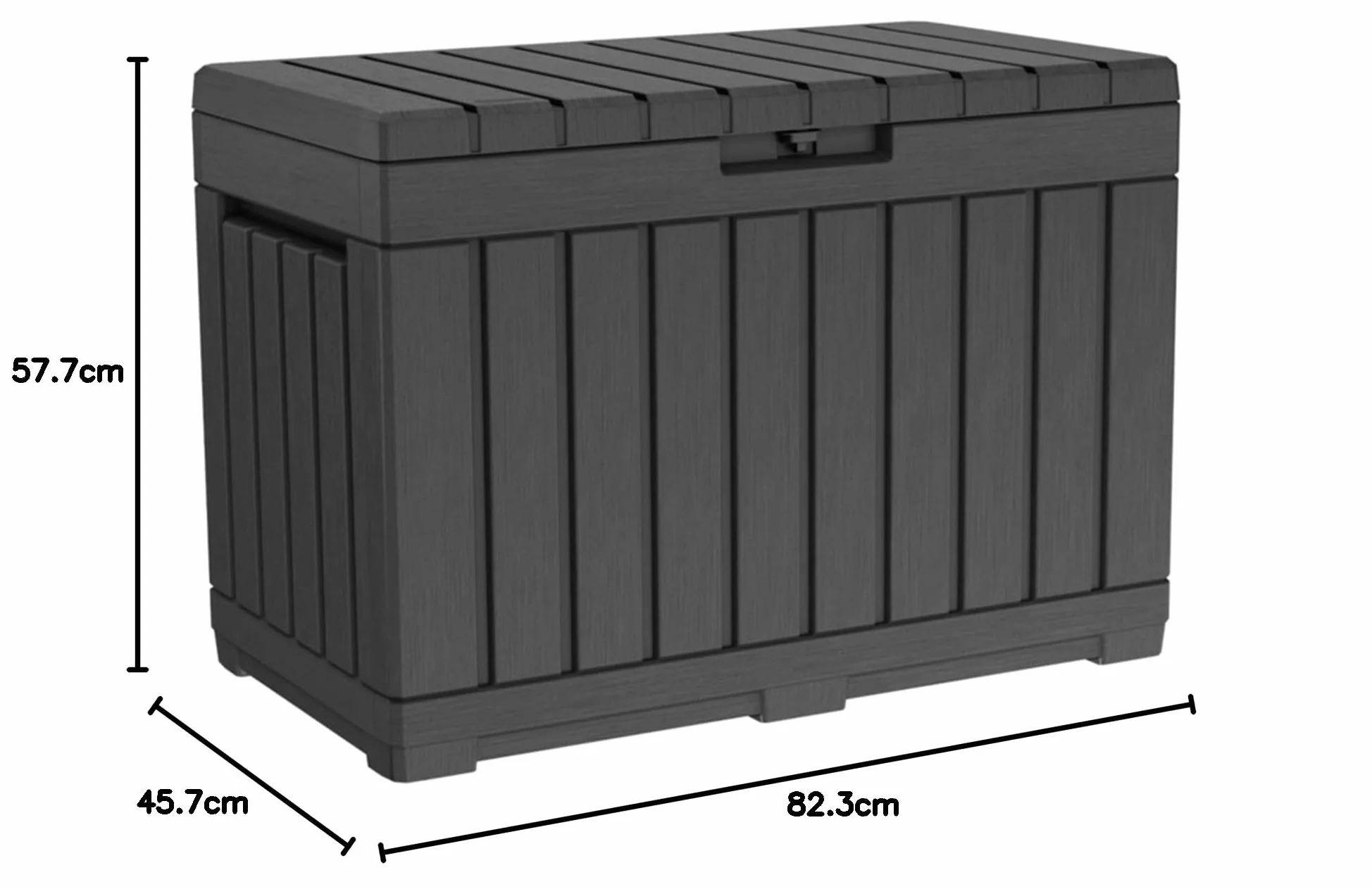 Keter Kentwood Boîte de rangement 190 l Résistante aux UV Graphite 82,3 x 45,7 x 57,7 cm