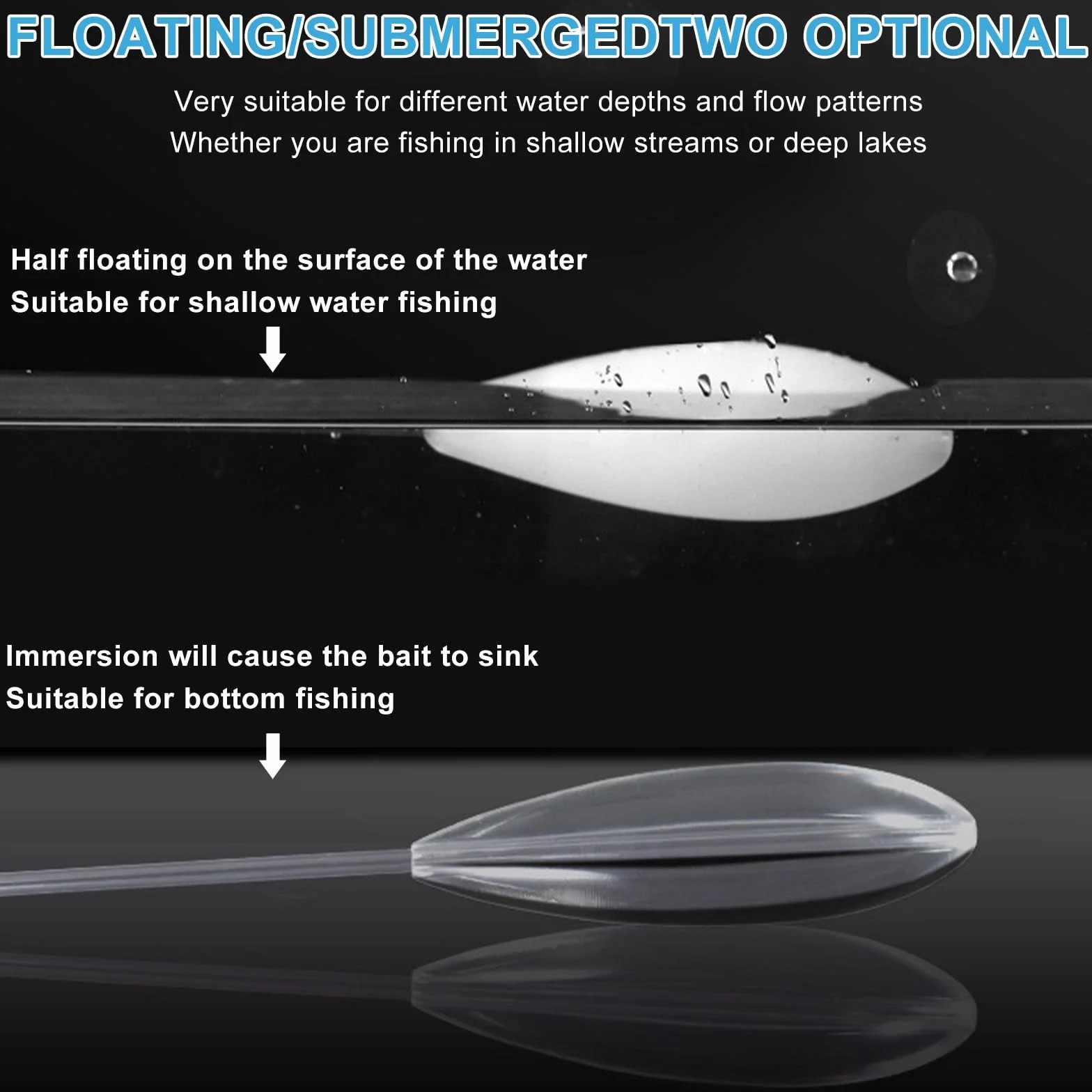 20 Pièces Bombette Peche Truite Set Semi-Plongeante Flottant 6g-20g Triple Pivotant Stop Float