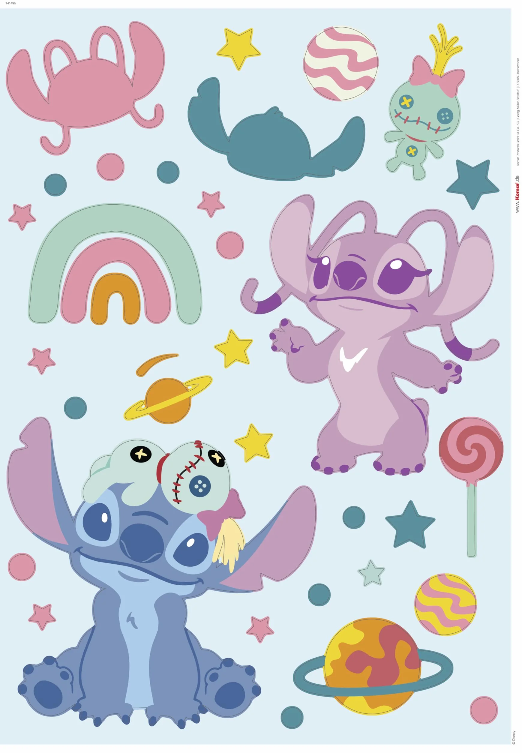 Disney Stickers Muraux 50x70 cm Déco Chambre Enfant Coloré