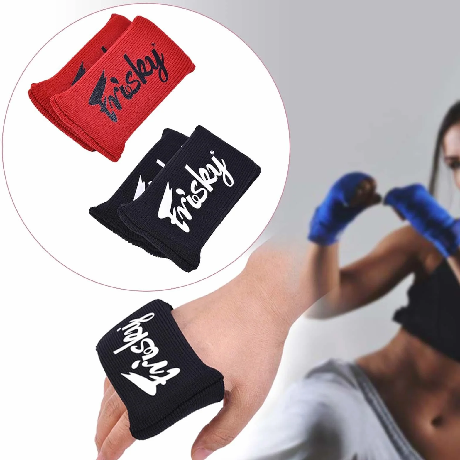 F Fityle Protège-Mains en Gel de Boxe, protège-jointures, Coussinets de Protection, enveloppes en Gel, rembourrés pour Les Sports de karaté Sanda