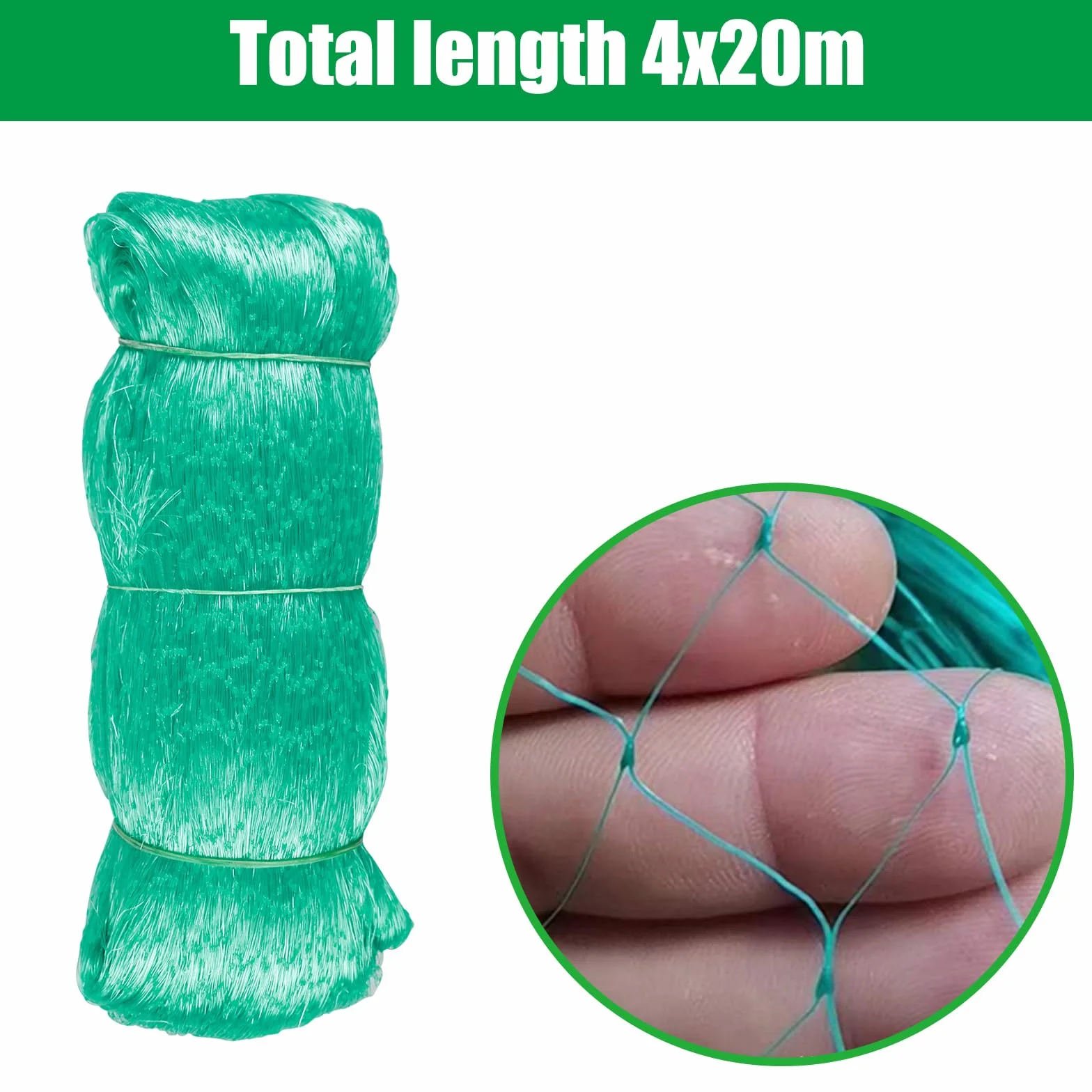 Filet Anti Oiseaux 4x20M Protection Potager Arbres Fruitiers