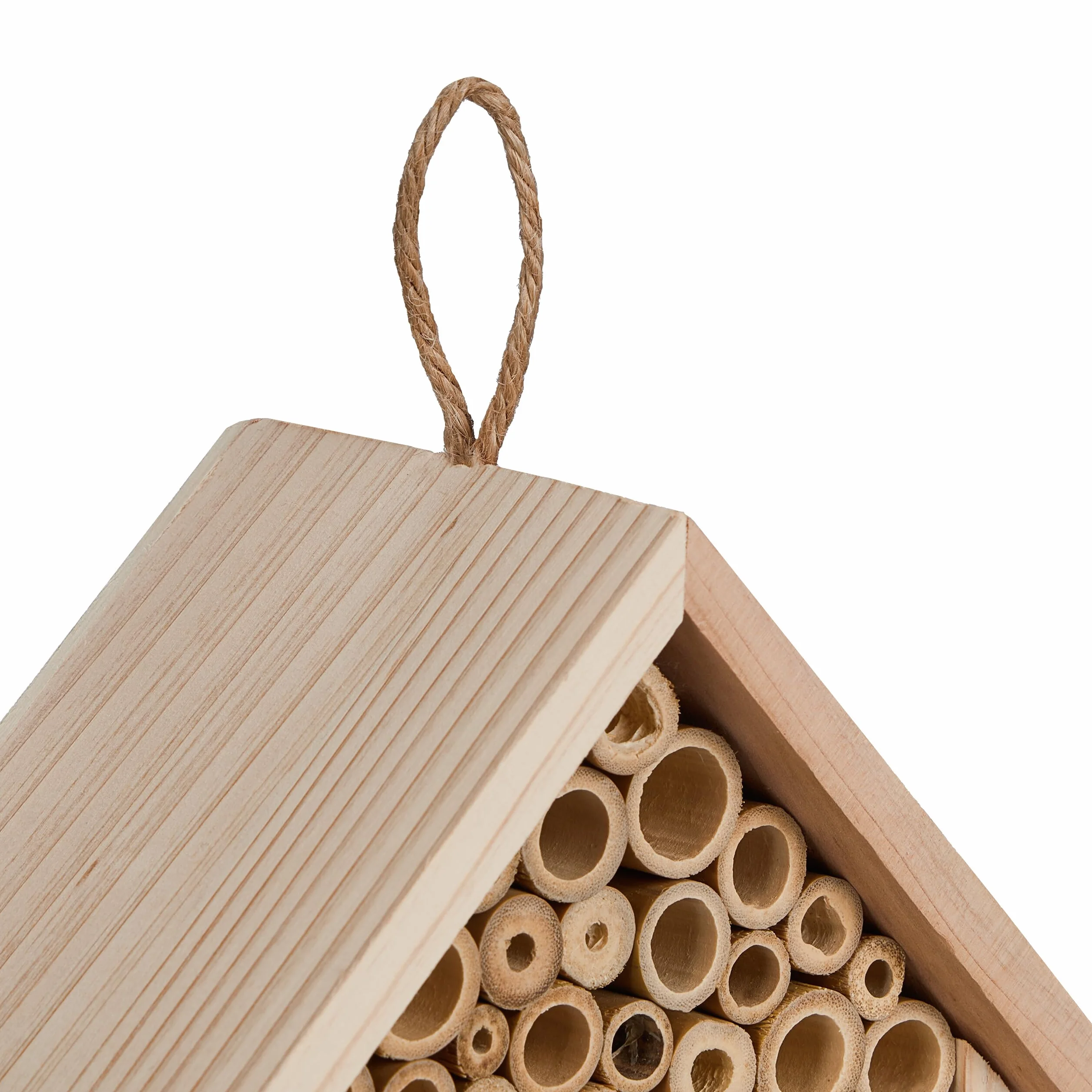 Relaxdays Hôtel à Insectes en Bois pour Abeilles Sauvages 20,5 x 19,5 x 8,5 cm Nature