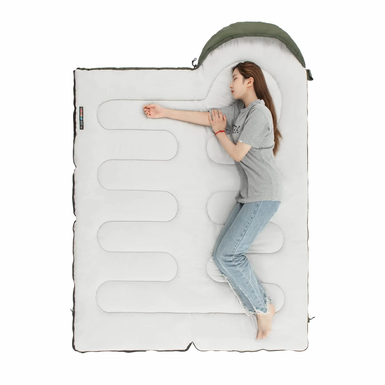 Naturehike Sac de couchage rectangulaire 4 saisons 2 personnes imperméable léger