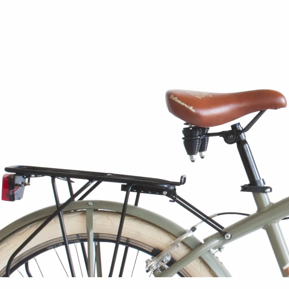 Vélo Beach Cruiser Homme 26" | Roues Larges 26" Veló American Cruiser 26" | Veló de Ville Urbain Homme 6 Vitesses, Cadre en Aluminium, Garde-Boue, lumières LED et Porte-Bagages
