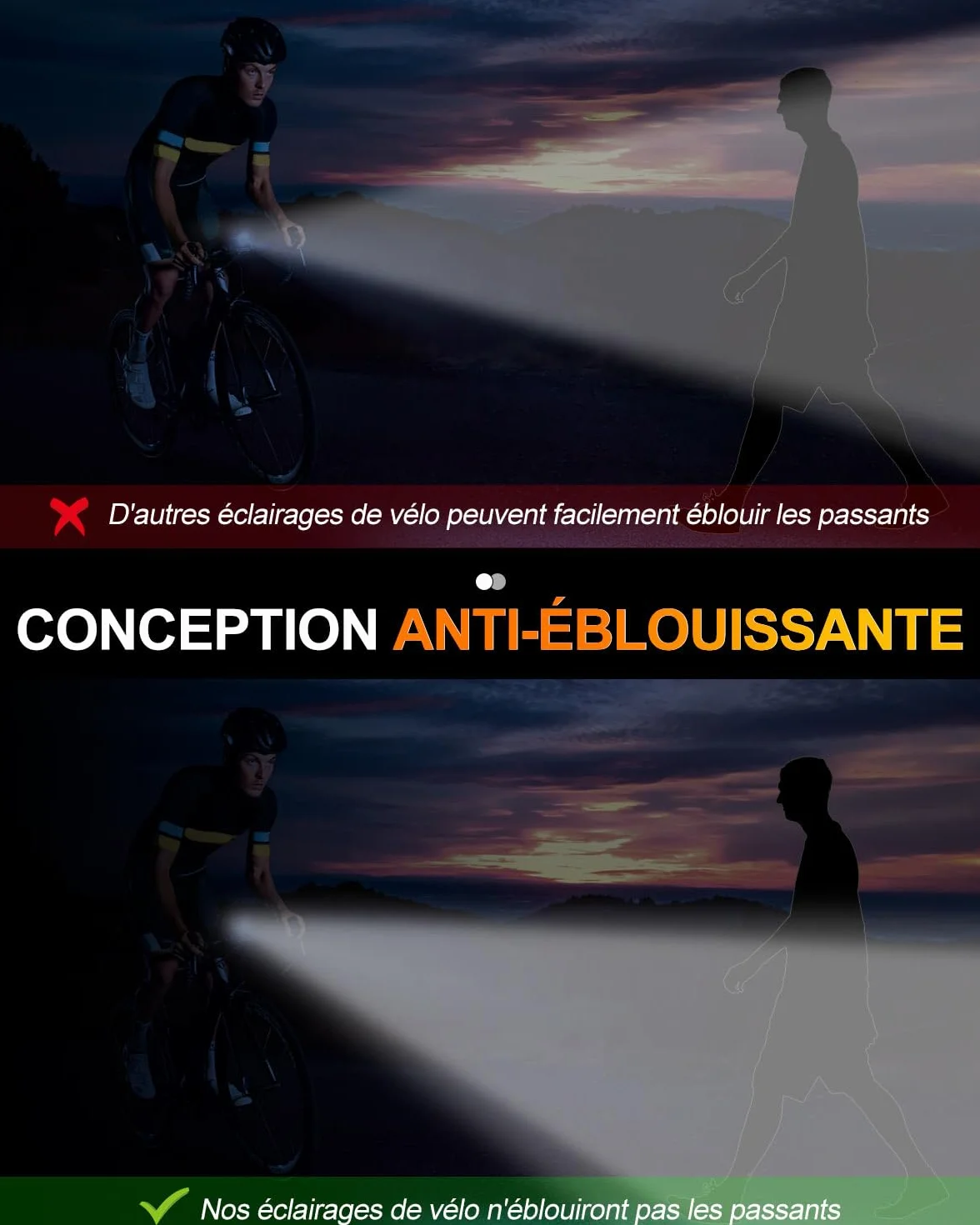 Lumiere Velo Avant Et Arriere