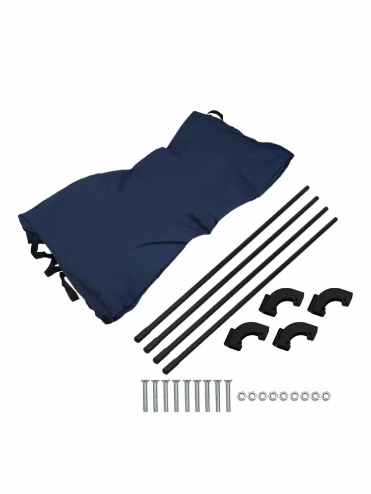 Auvent pliable pour chariot de jardin Oxford 600D Gris résistant à l'eau