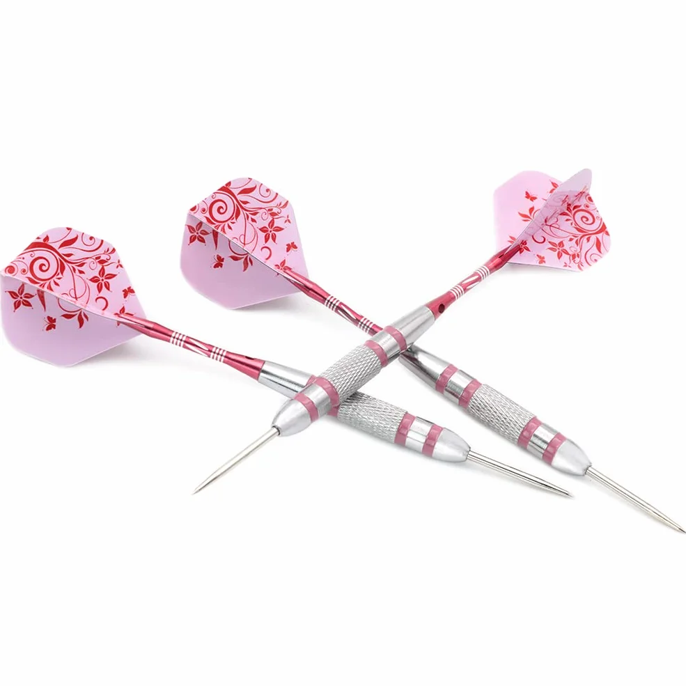 CUESOUL Ensemble de fléchettes à Pointe en Acier 21/22/23 Grammes avec Manches en Aluminium Durable 3 fléchettes Sac de fléchettes/étui