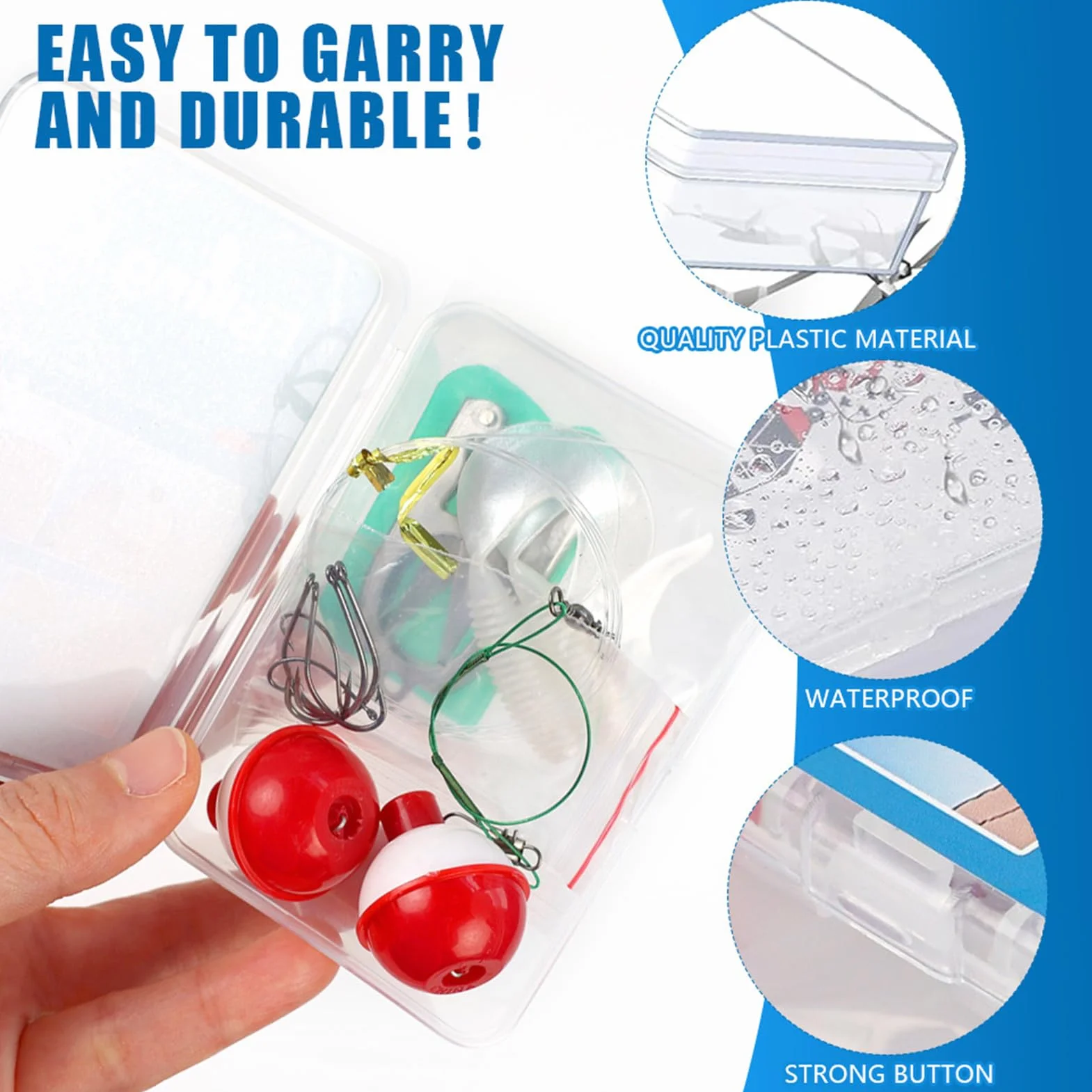 Kit de pêche de survie 24 truites portable avec étui