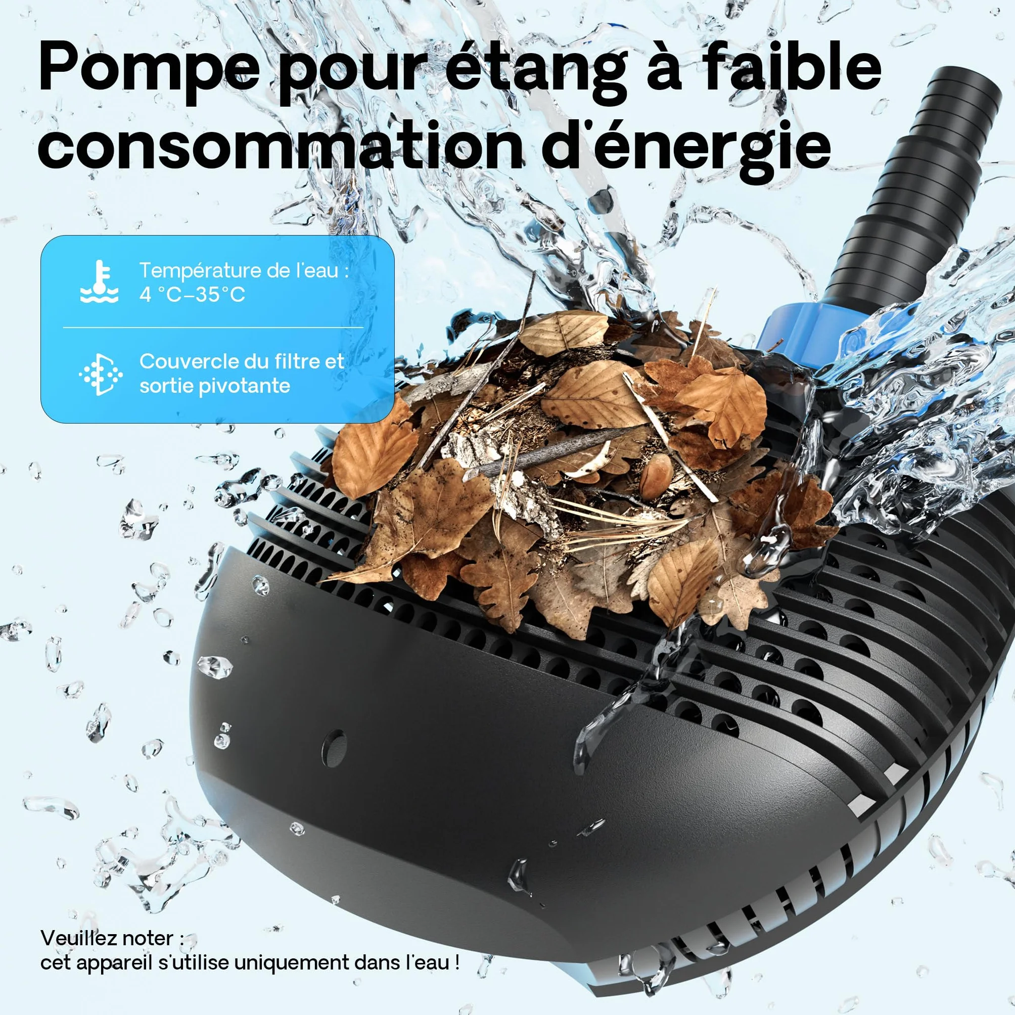 SunSun CTF-4800 Pompe de Bassin SuperECO 4500 l/h 30 W 4,0 m 10 m