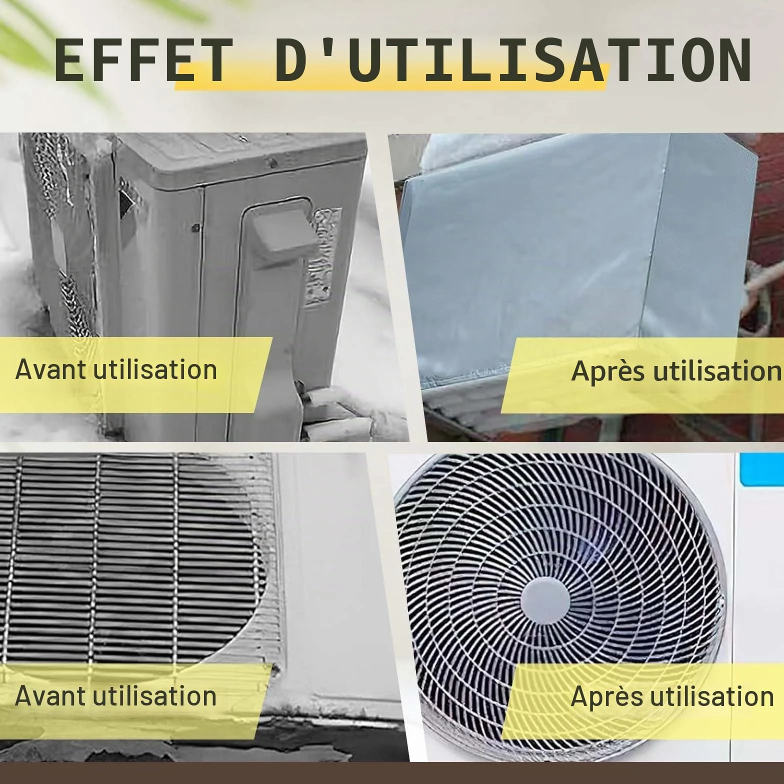 Housse de Climatiseur Extérieur 86x32x56 cm Résistant à l'Eau UV Poussière Neige