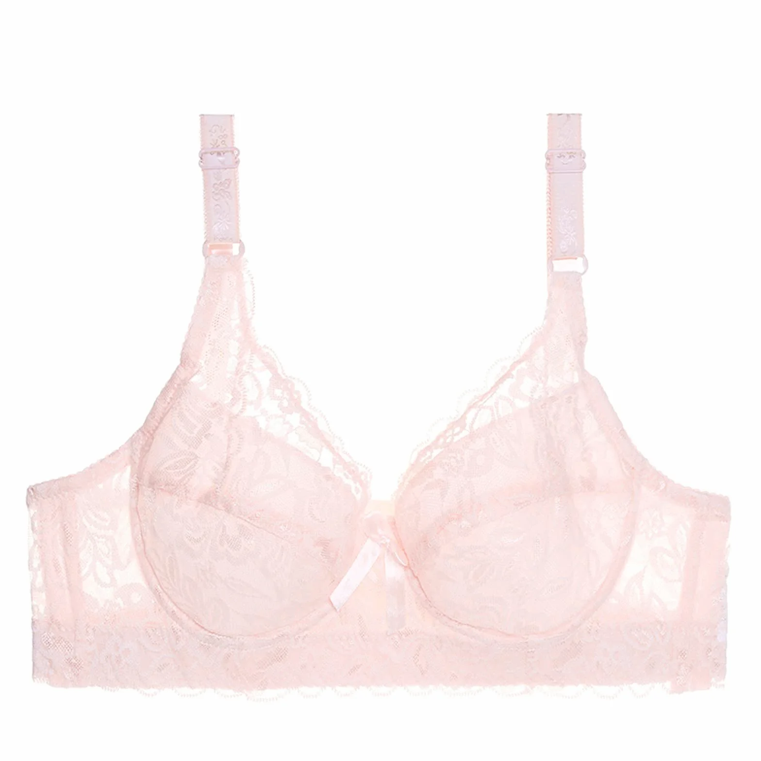Soutiens-Gorge Femme Dentelle sans Armature Sexy en Dentelle Froncée avec Bretelles Brassière Sport