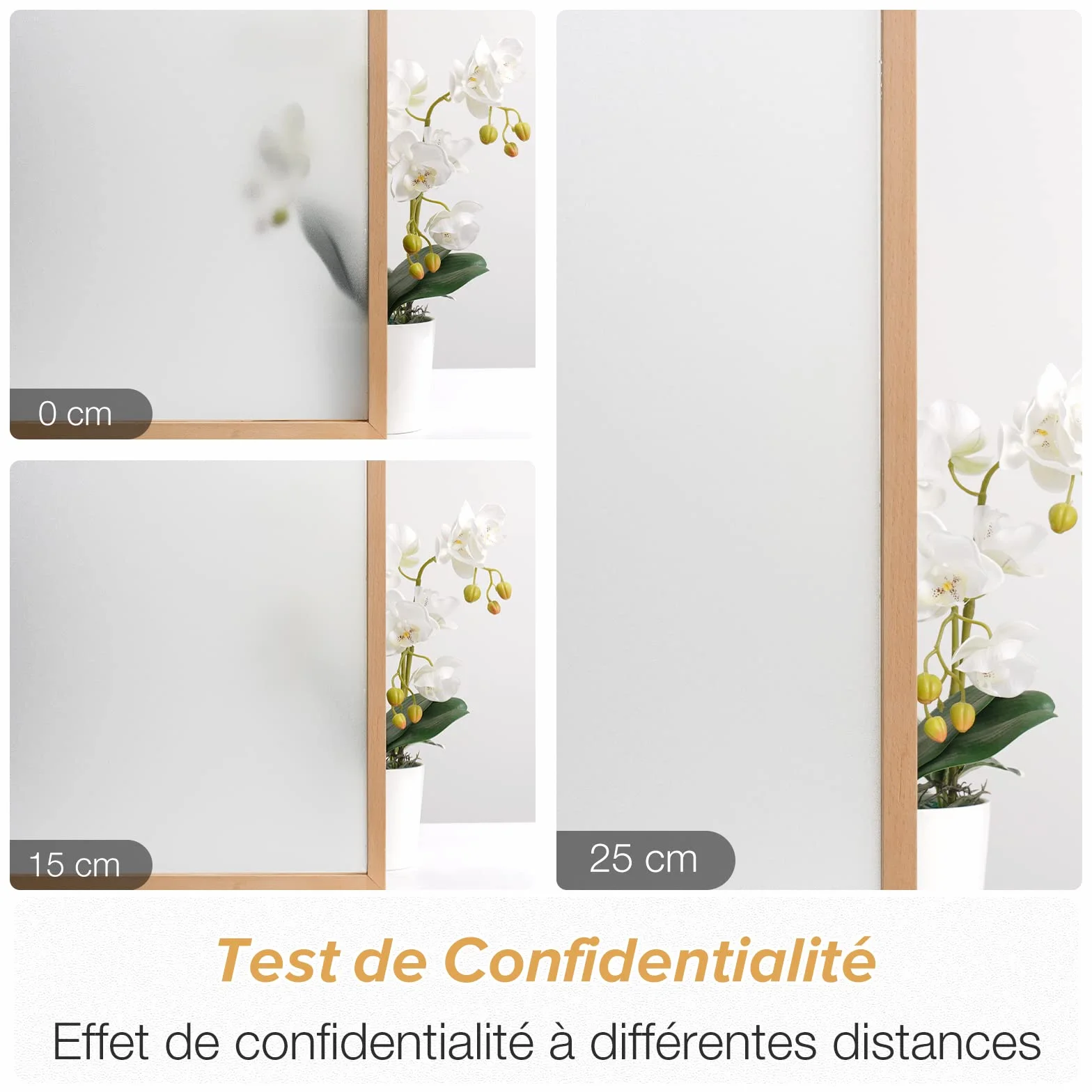 Rabbitgoo Film Occultant Fenêtre 44.5x200cm Anti Regard Anti UV Brise Vue