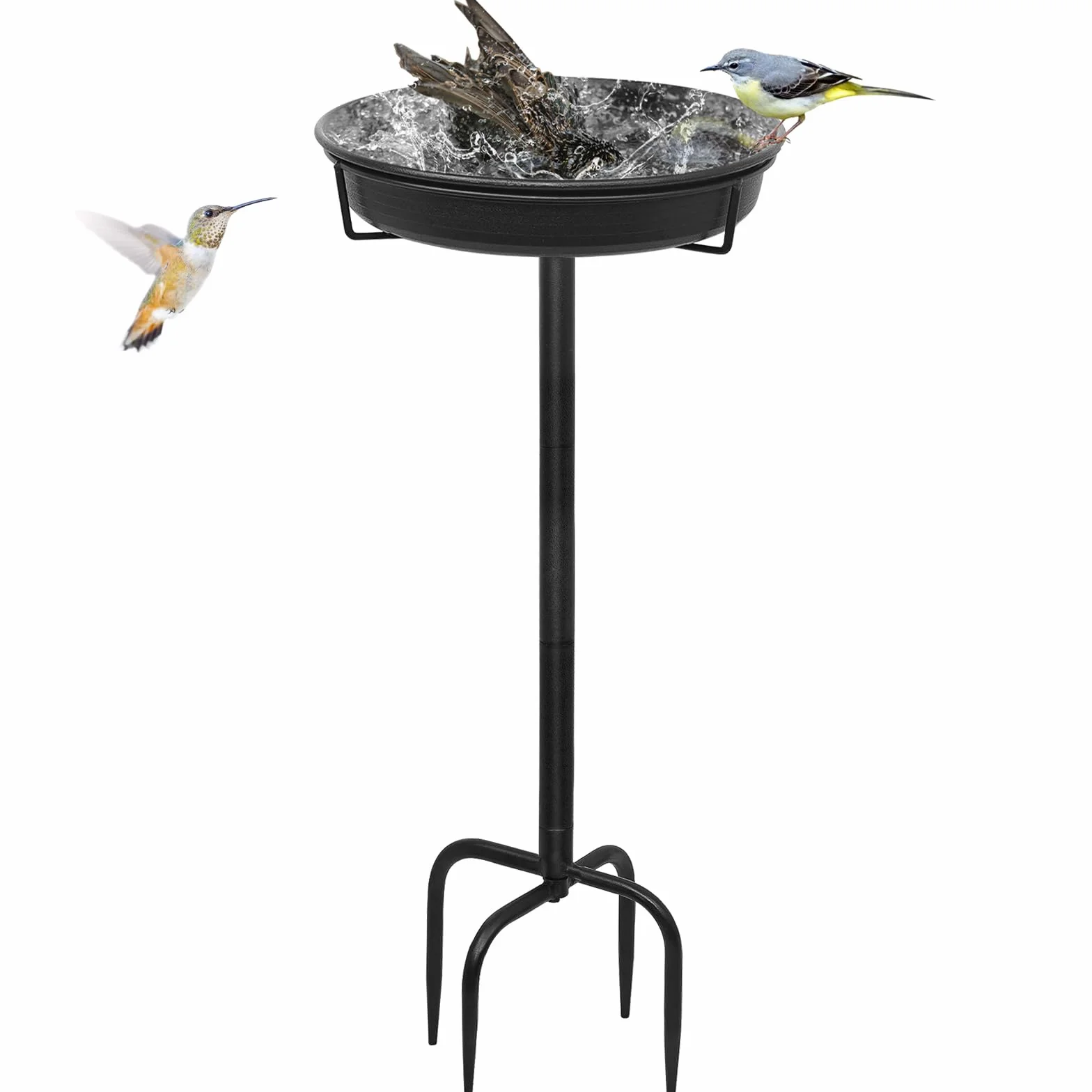 Bain d'oiseaux pour Extérieur Abreuvoir Mangeoire Oiseaux Sauvage Décoration en Fonte Jardin