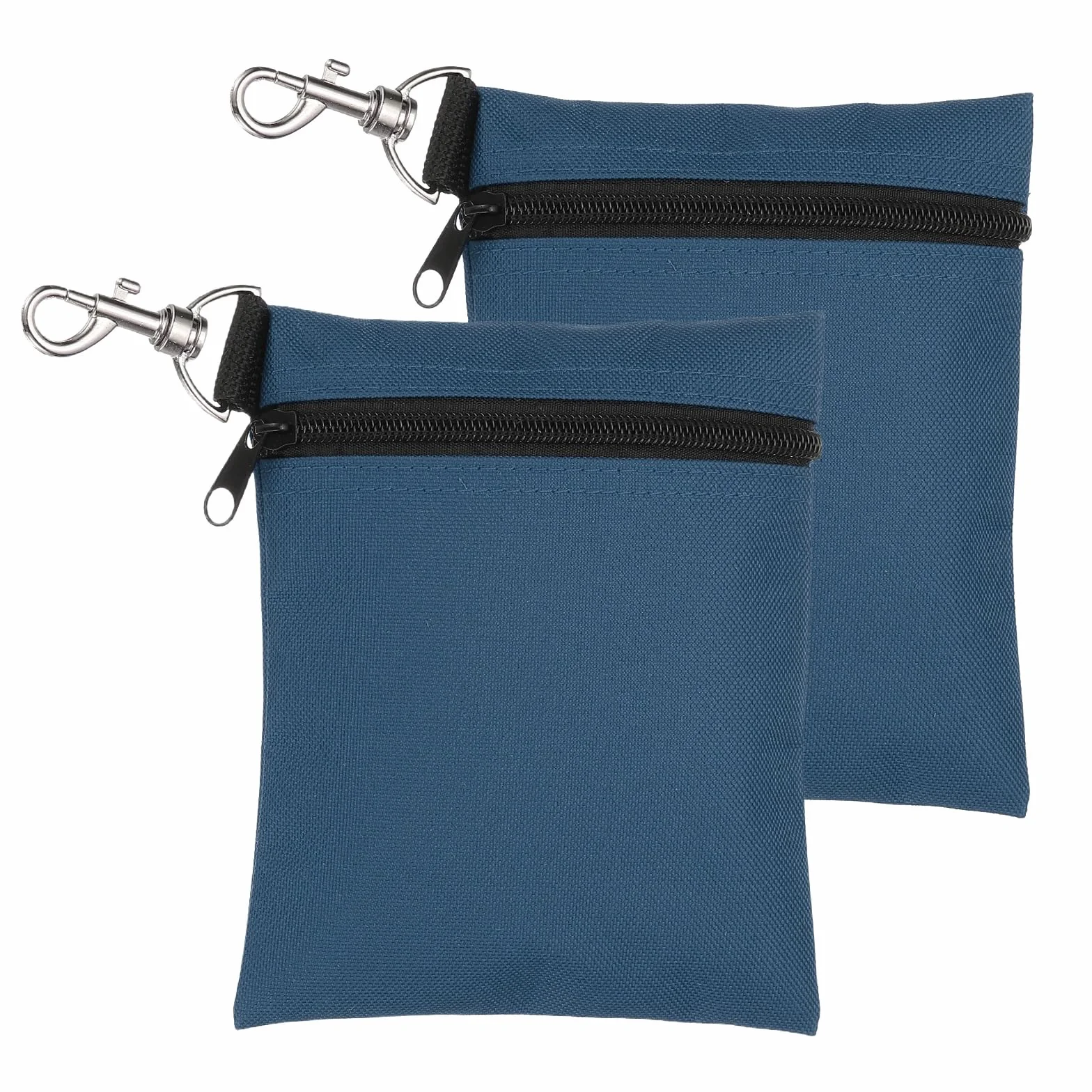 Pochette pour Tee de Golf QUARKZMAN 2 Pièces 5.5" x 6.7" Professionnelle avec Fermeture Éclair Bleu Foncé