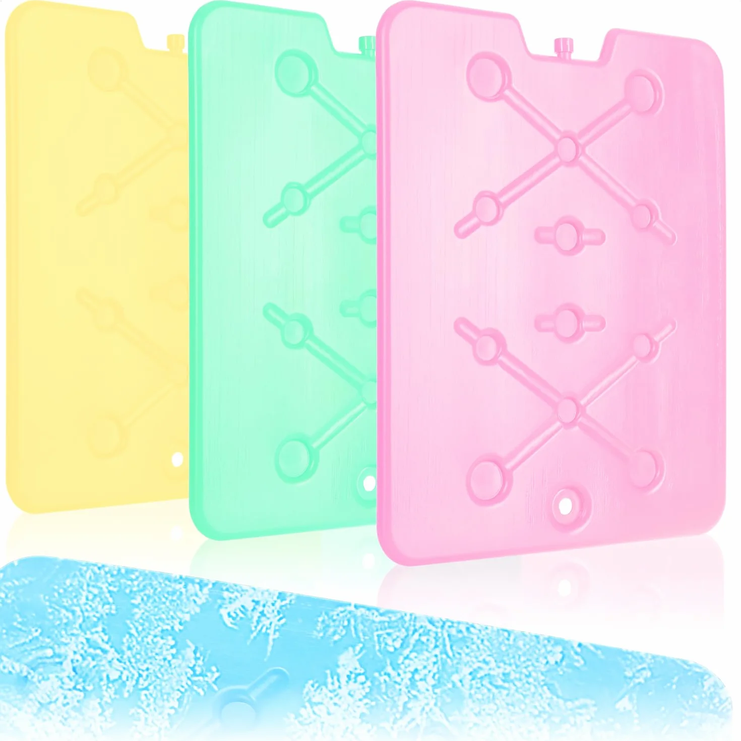 4X Pack réfrigérant Extra Plat - Grand élément réfrigérant pour glacière et Sac Isotherme - 4 pièces