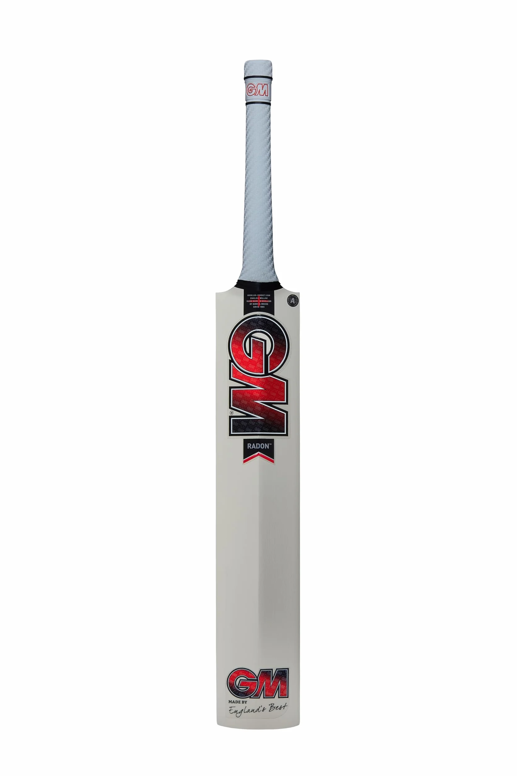 Gunn & Moore GM Batte de Cricket | Radon | Saule Anglais Prime | DXM, ToeTek | Disponible en Tailles 1 à Pleine Taille