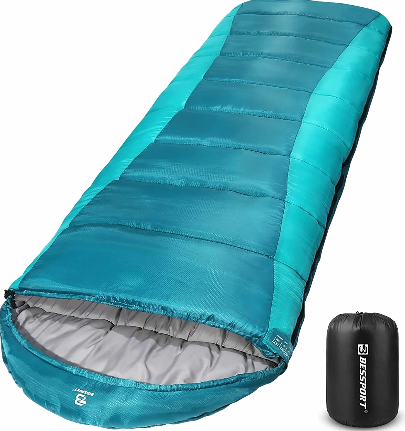 Bessport Sac de Couchage Compact 3-4 Saisons Sac de Couchage Adulte Léger et Chaud Idéal Convient pour Hiver randonnée, Camping, randonnée et Voyages
