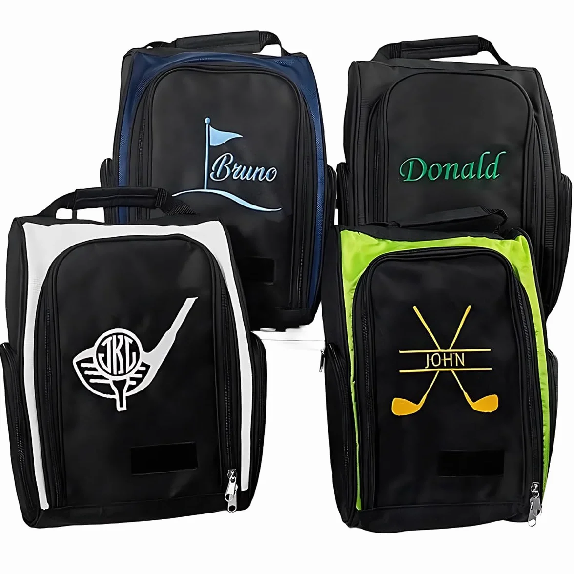 Sac à Chaussures de Golf Personnalisé avec Poches pour Balles et Tees - Housse de Transport Brodée sur Mesure