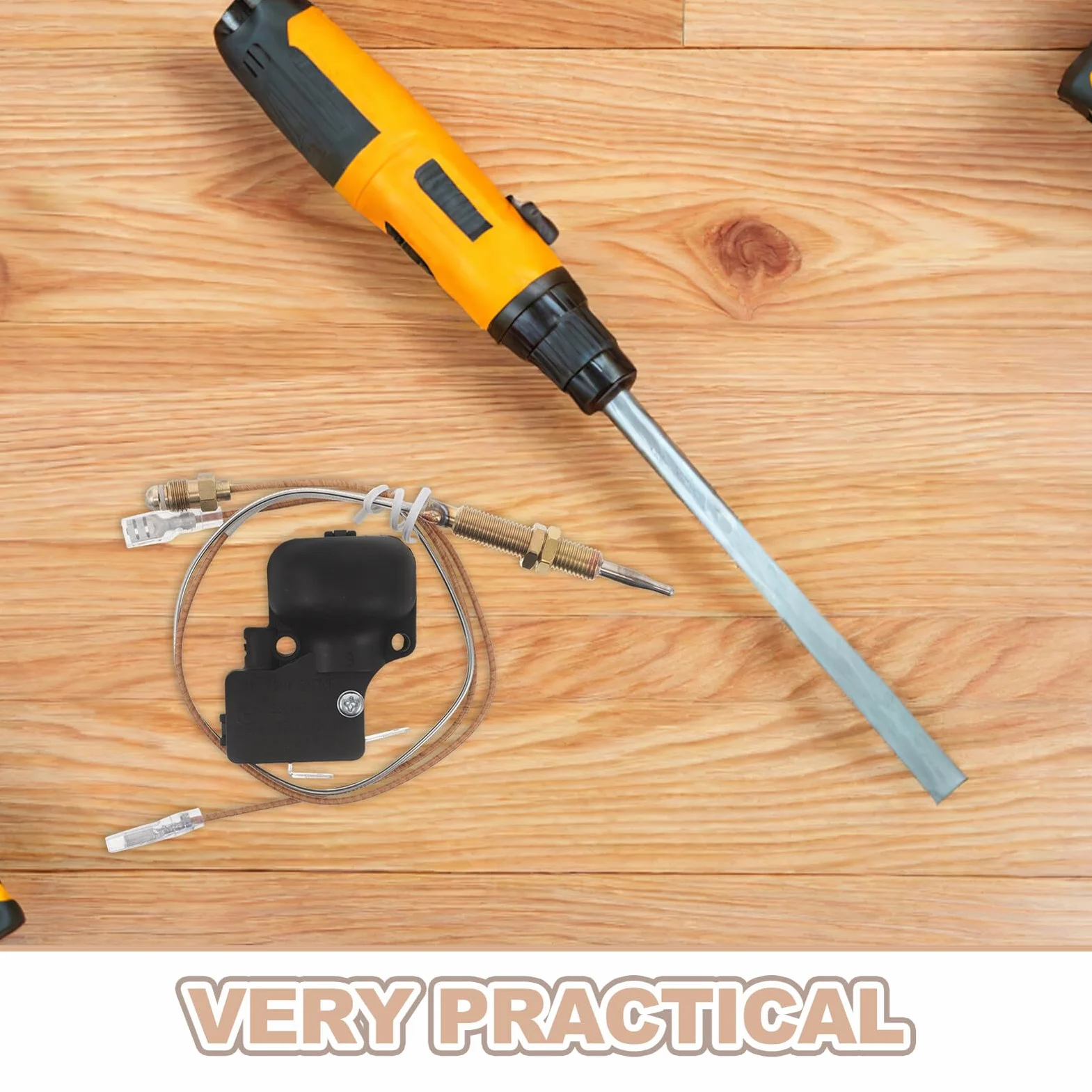Kit de Sécurité pour Chauffage de Terrasse Extérieur avec Thermocouple Chauffant Pyramidal, Capteur d'Inclinaison 35,5 Cm M8
