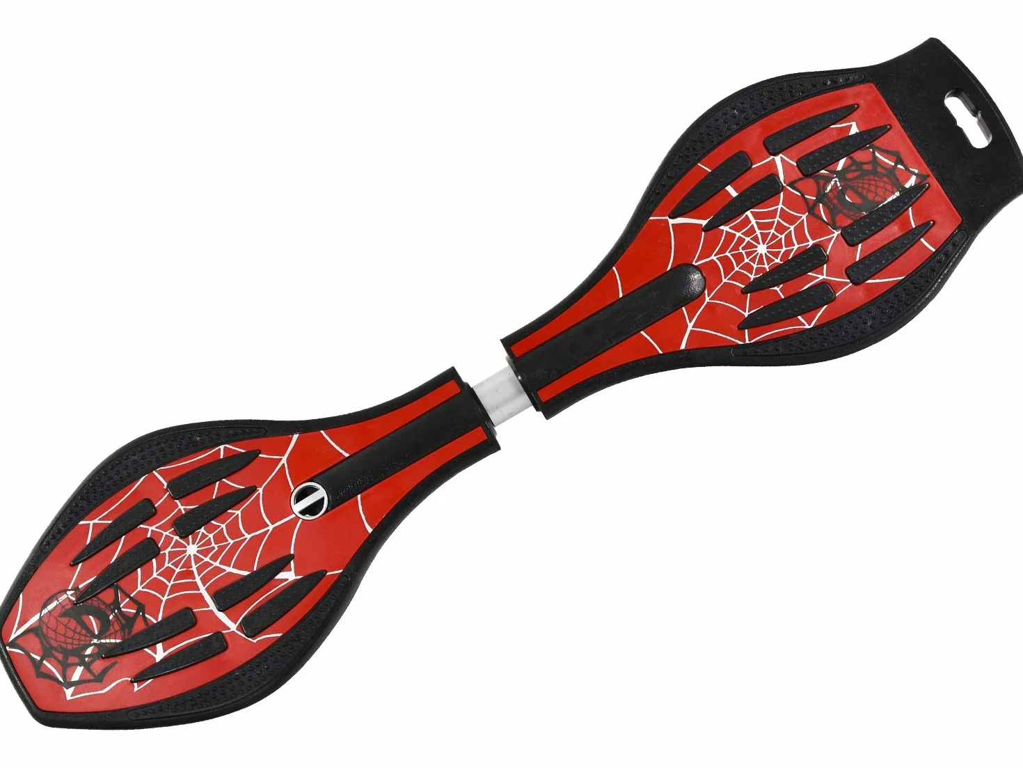 Waveboard PRO XL «Spider-rot», charge max. 95 kg , roues lumineuses et sac inclus - 88 x 23 x 14 cm