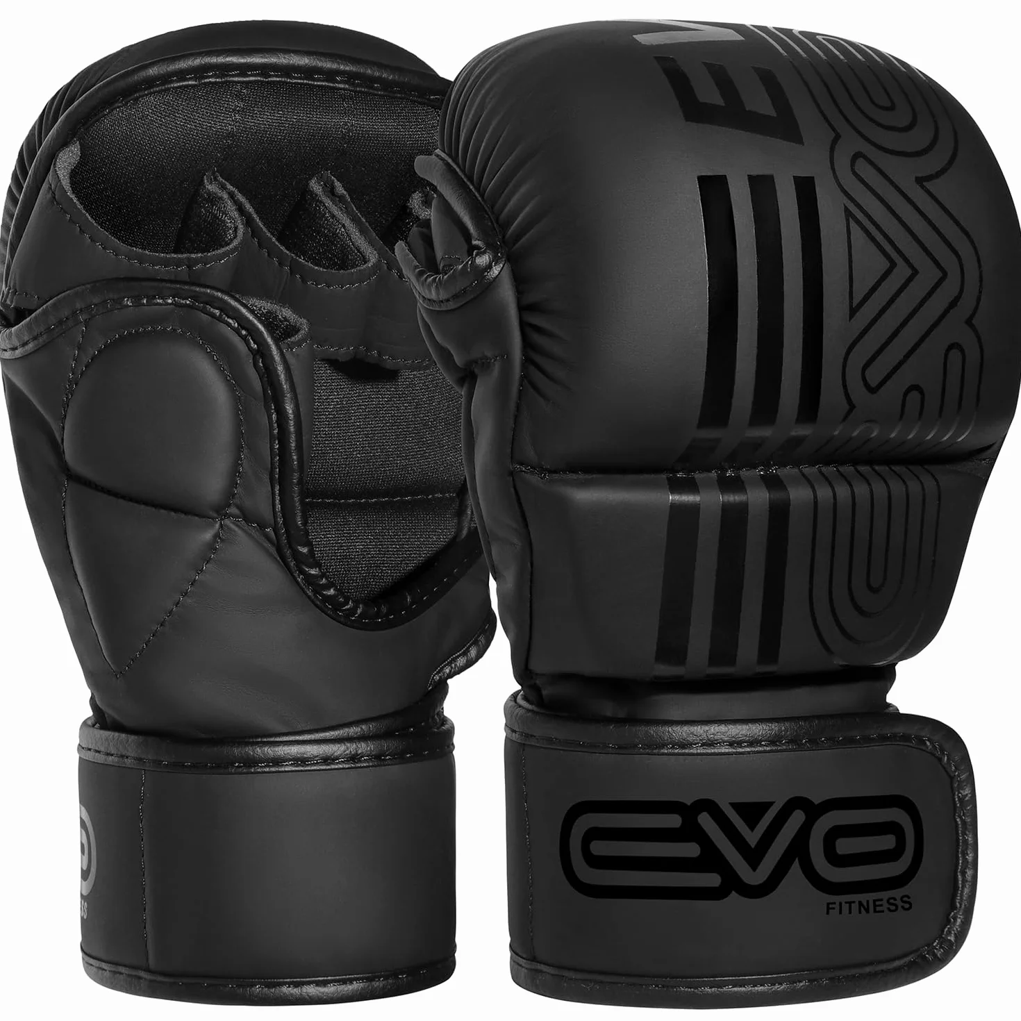 EVO Fitness Gants MMA Hommes Femmes Cuir Sparring Karaté Grappling Muay Thai Gants Arts Martiaux Formation Cage Fighting Gants Boxe Combat Sports Punching Mitaines Taekwondo