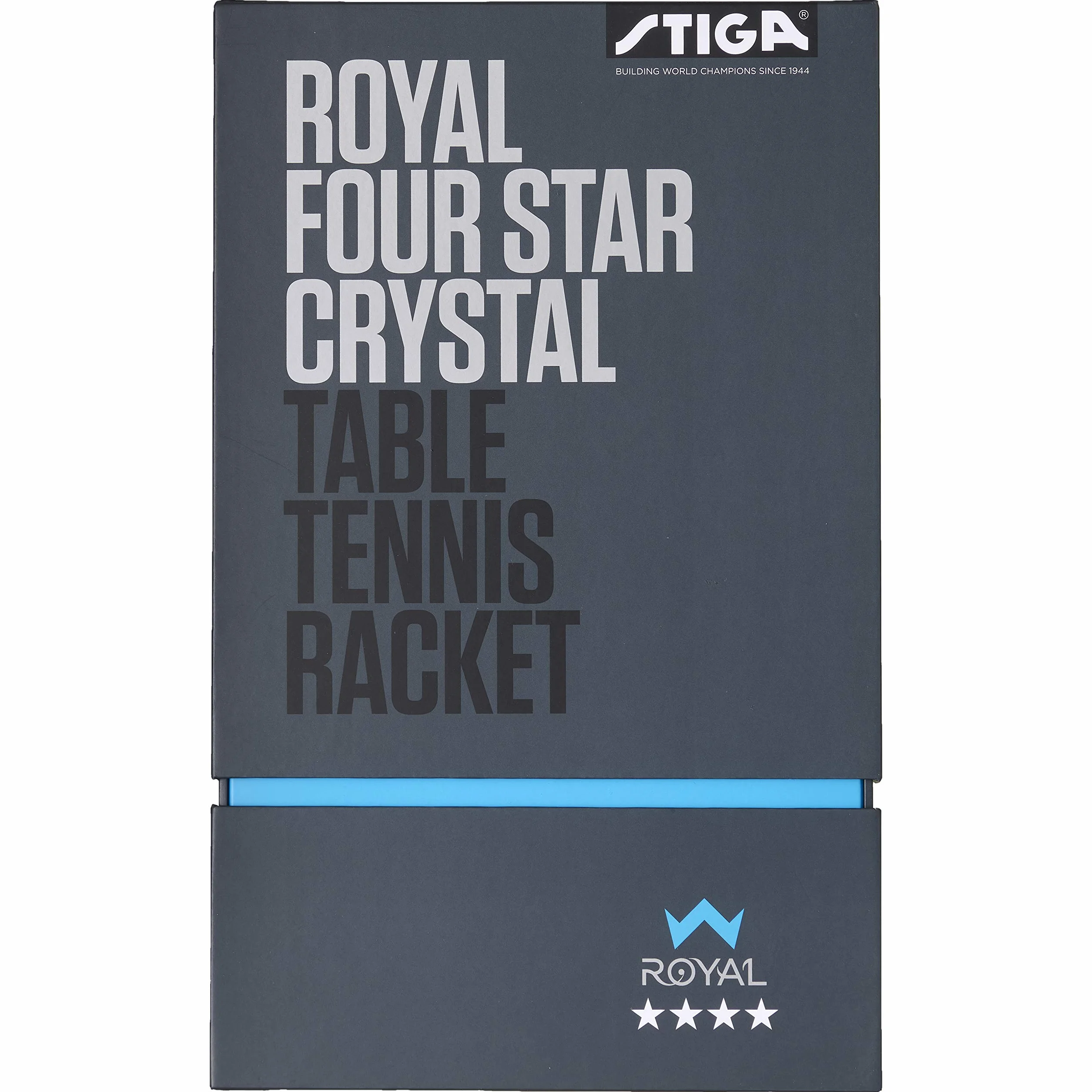Stiga Royal 4-Star Table Tennis Ping Pong Bat, Black/Red