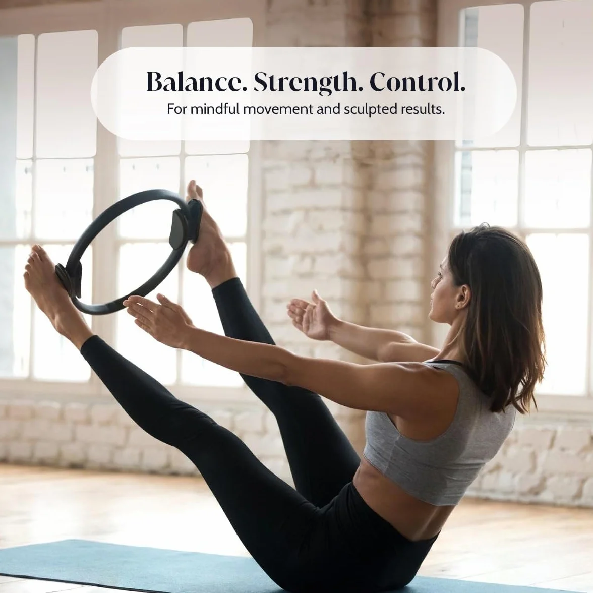 Kit Pilates Maison – Ensemble Pilate Ring - Mini Yoga Ball - 3 Bande de Resistance Musculation Maison - Elastique Sport - Gym Equipment