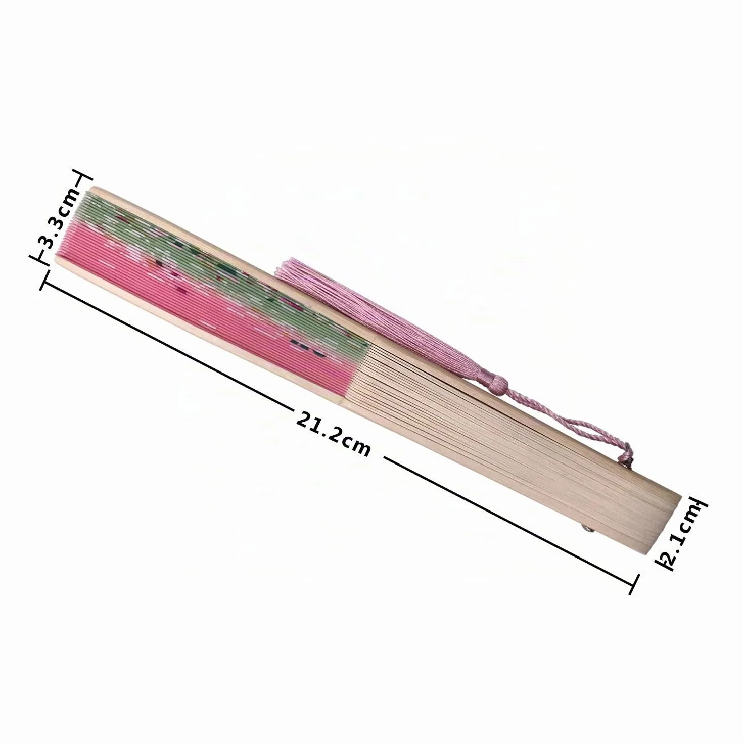 Kibon Éventails pliants en bambou avec pampille pour cadeaux, danse, fête