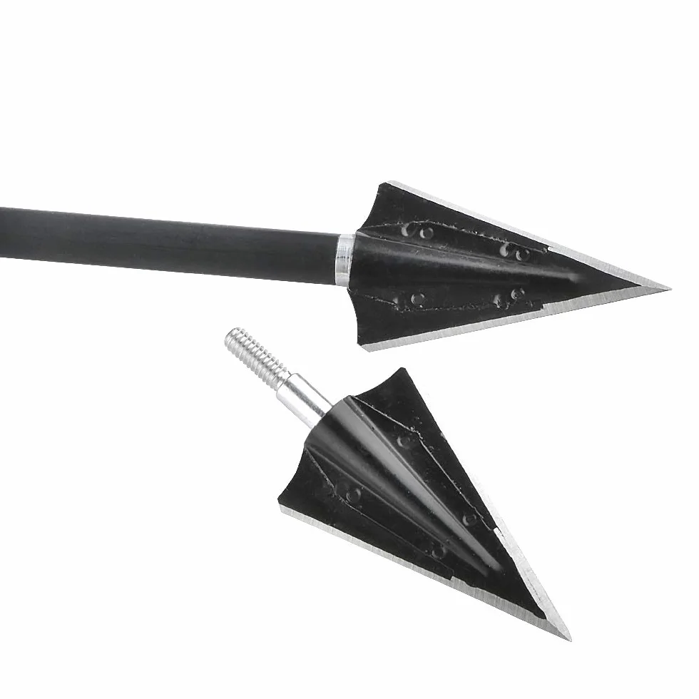 SHARROW 6 pièces Pointe de Flèche de Chasse 125 Grains Broadheads Tête de Flèche de Tir à l'arc 2 Lames Fixes Chasse Points pour Flèches de Carbone Flèches d'arbalète