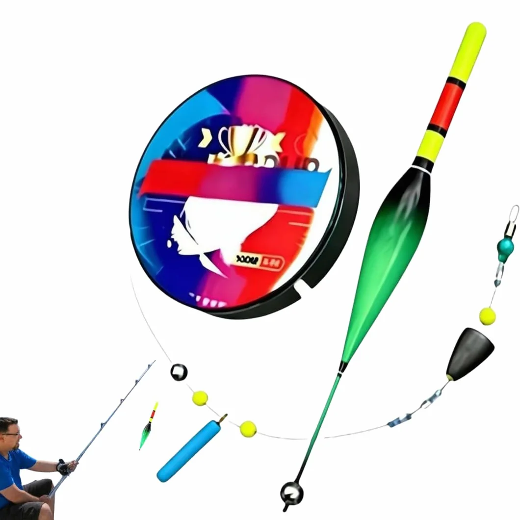 Ensemble ligne pêche automatique 100 m pré-noué flotteur changeant couleur eau douce salée