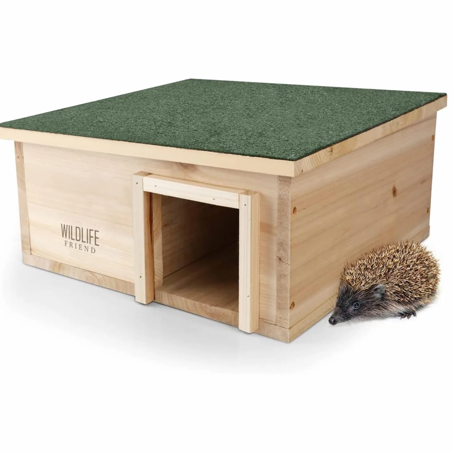 Grande Maison pour Hérisson Résistante à l'hiver Fond en Bois Mangeoire Résistante aux Intempéries Jardin 40 x 40 x 19