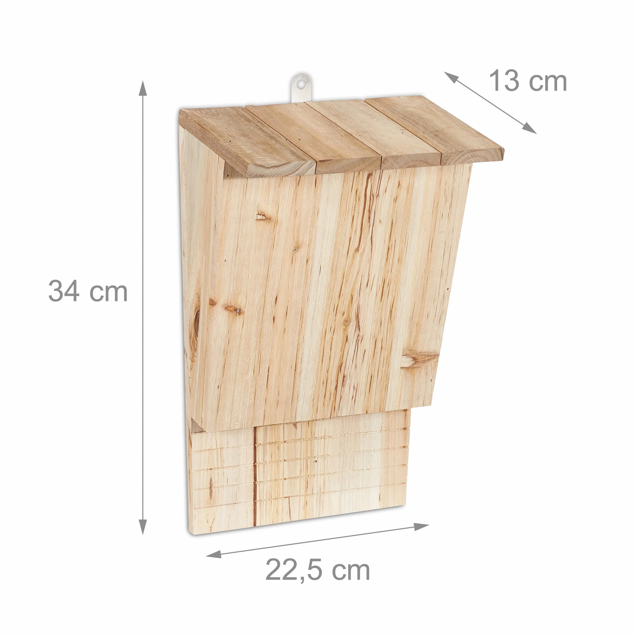 Relaxdays nichoirs à Chauves-Souris 2 pcs, résistant aux intempéries, H34 x L22,5 x P13 cm, Bois de Sapin