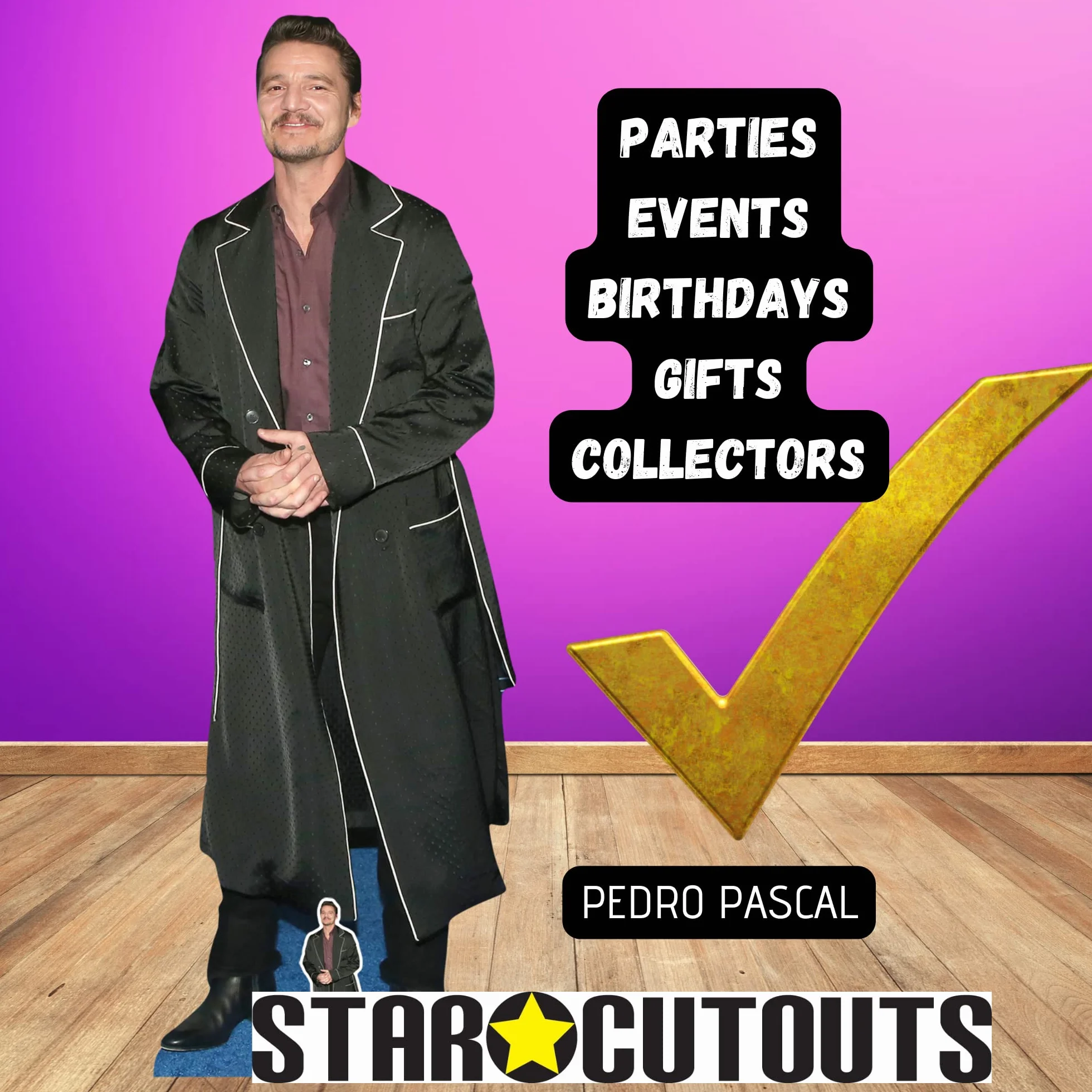 Pedro Pascal Star Cutouts CS1077 Découpe Carton Grandeur Nature