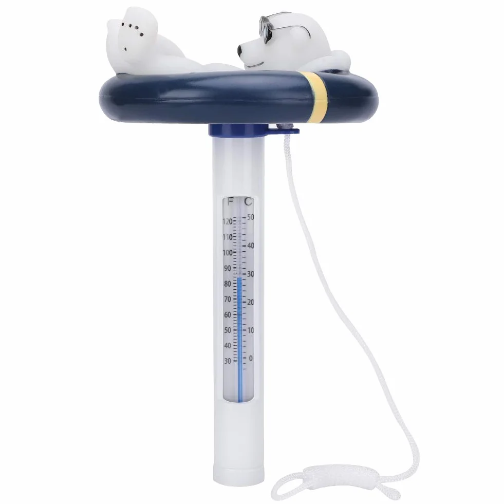 Thermomètre Flottant Ours Dessin Animé pour Piscine Baignoire Température Eau Plastique Incassable